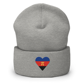 Polyamory Flag Embroidered Heart Beanie: Celebratory LGBTQ+ Pride Design
